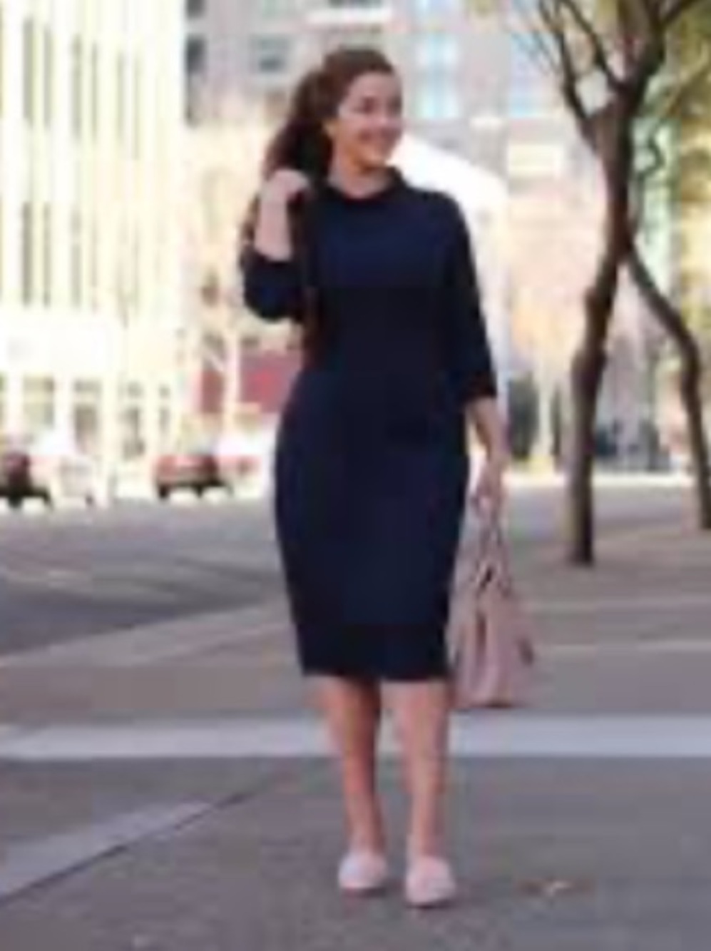 Essential Navy Midi Sheath Dress - Women
